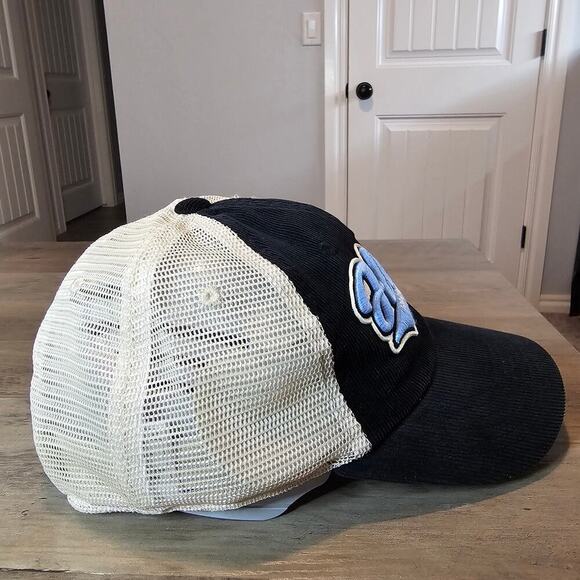 Vintage North Carolina Tar Heels Corduroy Snapback Hat Cap Blue UNC NCAA Y2K - Picture 5 of 9